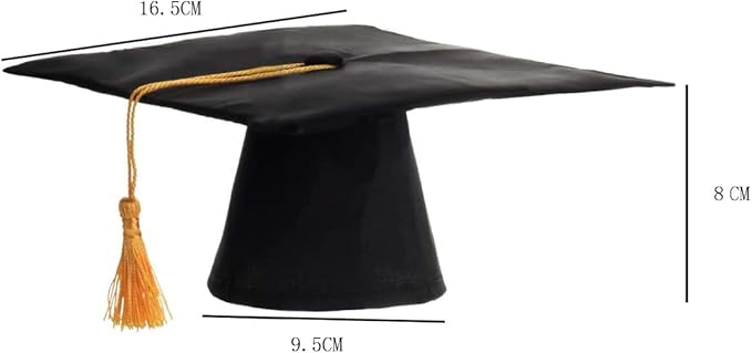 1 Piece Black Pet Graduation Hat with Yellow Tassel Pet Graduation Costume Apparel for Photo Prop Costume for Dogs Cats Holiday Accessory