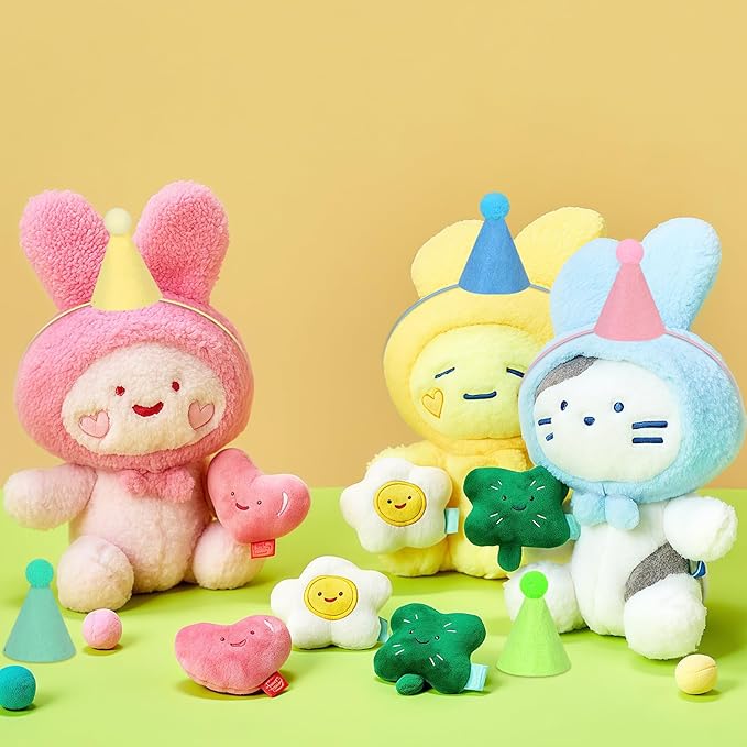 12pcs Mini Party Hats for Stuffed Animals, Macaron Hats for Dolls Dog Cat Rabbit Puppies Birthday Party Cone Hats Photo Prop