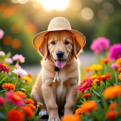 1Pc Novelty Summer Adjustable Pet Dog Outdoor Straw Hat Puppy Small Kitty Cat Sunhats Dog Hat