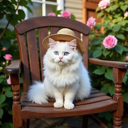 1Pc Novelty Summer Adjustable Pet Dog Outdoor Straw Hat Puppy Small Kitty Cat Sunhats Dog Hat
