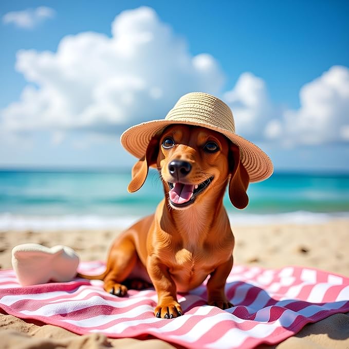 1Pc Novelty Summer Adjustable Pet Dog Outdoor Straw Hat Puppy Small Kitty Cat Sunhats Dog Hat