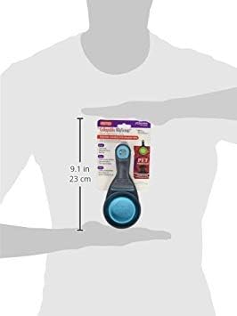 Dexas Popware for Pets Collapsible KlipScoop, 1/2 Capacity, Gray/Blue