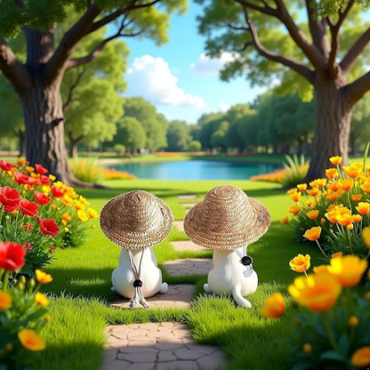 2Pc Novelty Summer Adjustable Pet Dog Outdoor Straw Hat Puppy Small Kitty Cat Sunhats Dog Hat