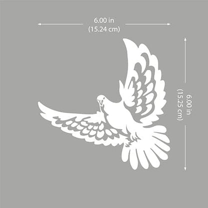 WIRESTER 6 inch Clear Vinyl Decal Sticker Decoration for Car Window (Or Any Flat Surface) - Bird