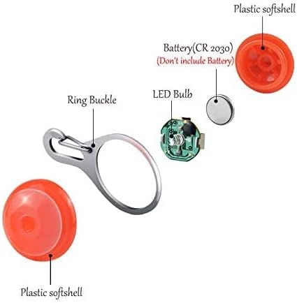 8 Pack Dog Lights for Night Walking, 3 Modes Dog Collar Light for Night Time, IP68 Waterproof Dog Lights Clip On, LED Safety Light for Large Medium Small Pets, Running, Camping, Climbing, Bike