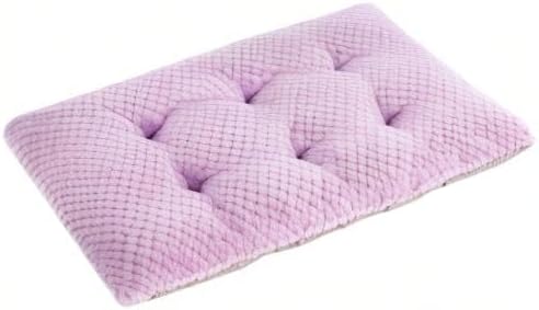 WONDER MIRACLE Fuzzy Deluxe Pet Beds, Super Plush Dog or Cat Beds Ideal for Dog Crates, Machine Wash & Dryer Friendly (23" x 35", L-Lavender)