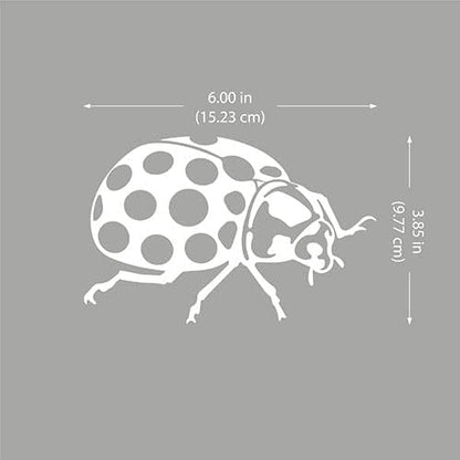 WIRESTER 6 inch Clear Vinyl Decal Sticker Decoration for Car Window (Or Any Flat Surface) - Bug
