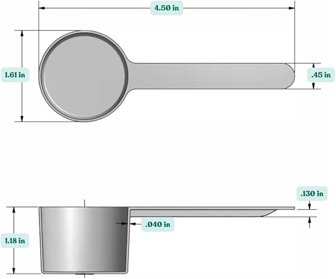 32 mL (32 CC | 1.08 Oz.) Long Handle Plastic Measuring Spoon for Coffee, Protein Powder, Pet Food, Spices, Grains, Dry Goods – Food-Grade BPA-Free (Pack of 25)