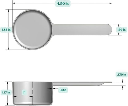 3 Tablespoon (1.5 Oz. | 43 mL) Long Handle Plastic Measuring Scoop for Coffee, Protein Powder, Pet Food, Spices, Grains, Dry Goods – Food-Grade BPA-Free (Pack of 1)