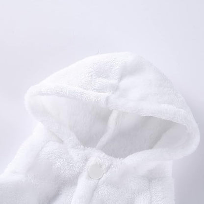 Dog Drying Robe Coat Super Absorbent Soft, Fast Drying Pet Dog Bathrobe Towel with Adjustable Waistbelt