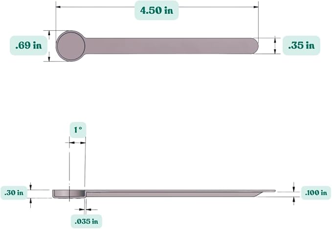 1/4 Teaspoon (1.25 mL) Long Handle Plastic Measuring Spoon for Coffee, Protein Powder, Pet Food, Spices, Grains, Dry Goods – Food-Grade BPA-Free (Pack of 5)