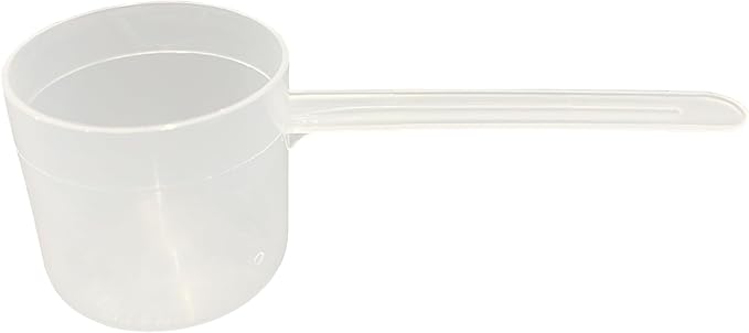 55 mL (55 CC | 1.86 Oz.) Long Handle Plastic Measuring Scoop for Coffee, Protein Powder, Pet Food, Spices, Grains, Dry Goods – Food-Grade BPA-Free (Pack of 25)