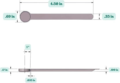 1/8 Teaspoon (0.625 mL | A Pinch) Long Handle Plastic Measuring Spoon for Coffee, Protein Powder, Pet Food, Spices, Grains, Dry Goods – Food-Grade BPA-Free (Pack of 10)
