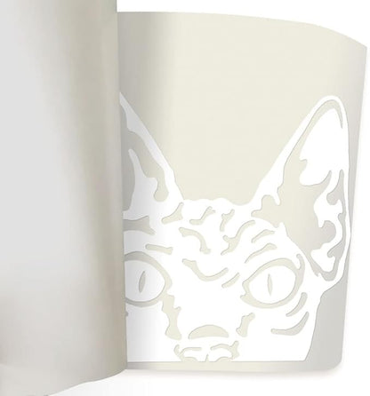 WIRESTER 6 inch Clear Vinyl Decal Sticker Decoration for Car Window (Or Any Flat Surface) - Wrinkled Skin Sphynx