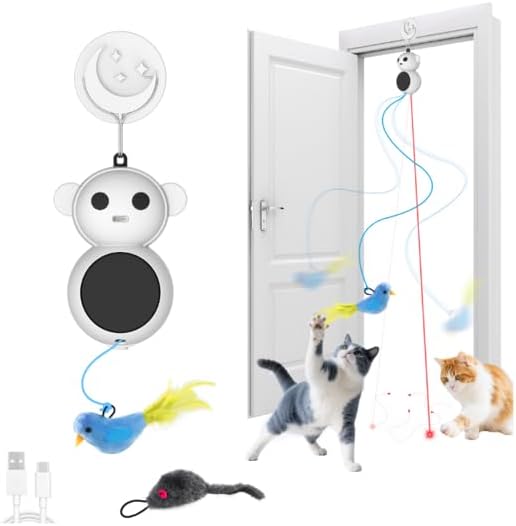 Interactive Cat Toys for Indoor Cats (PearWhite)