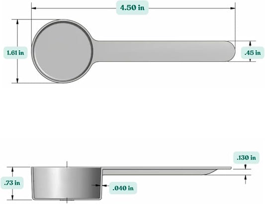 4 Teaspoon (20 mL) Long Handle Plastic Measuring Spoon for Coffee, Protein Powder, Pet Food, Spices, Grains, Dry Goods – Food-Grade BPA-Free (Pack of 10)