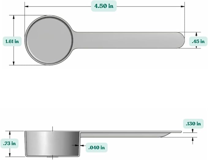 4 Teaspoon (20 mL) Long Handle Plastic Measuring Spoon for Coffee, Protein Powder, Pet Food, Spices, Grains, Dry Goods – Food-Grade BPA-Free (Pack of 100)