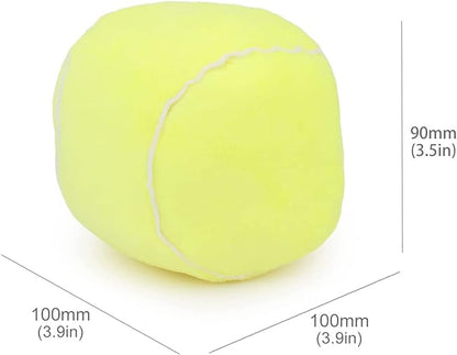 Dog Toys Balls - Chewable Plush Tennis for Dogs, Soft Pet Squeaky Ball Stuffed with Fluffy, Durable Indoor & Outdoor Dog Puzzle Toy, Birthday for Puppy Small and Medium Breeds