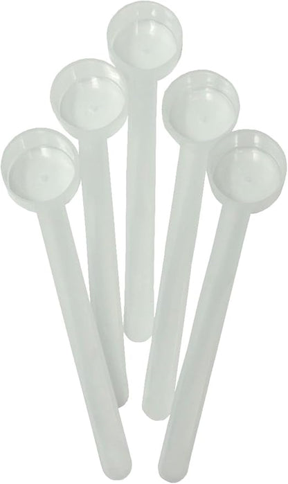 9 mL (9 CC) Long Handle Plastic Measuring Spoon for Coffee, Protein Powder, Pet Food, Spices, Grains, Dry Goods – Food-Grade BPA-Free (Pack of 5)