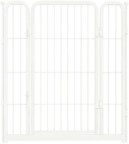 FXW Homeplus Unleashed Dog Playpen Designed for Indoor Use, 1 Add-on Gate, 32" Height for Small and Medium Dogs, White│Patented
