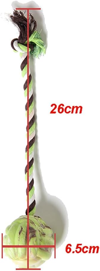 LOS ANDES Rope and Ball Dog Toy, Interactive Puppy Toy for Tug of War, Eco-Friendly Cotton Rope Toys, Medium/Small Dog Breed, Not Suitable for Dogs with Strong Aggressive Chewing