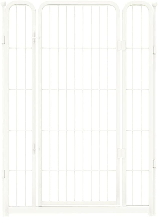 FXW Homeplus Unleashed Dog Playpen Designed for Indoor Use, 1 Add-on Gate, 40" Height for Medium and Large Dogs, White│Patented