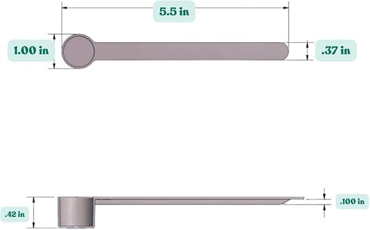 4 mL (3/4 Teaspoon) Long Handle Plastic Measuring Spoon for Coffee, Protein Powder, Pet Food, Spices, Grains, Dry Goods – Food-Grade BPA-Free (Pack of 1)