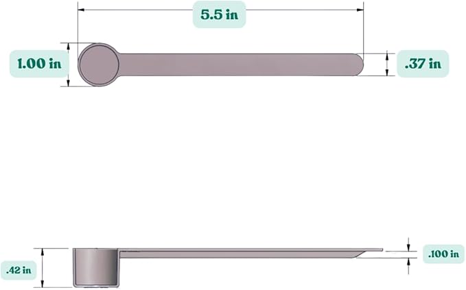 4 mL (3/4 Teaspoon) Long Handle Plastic Measuring Spoon for Coffee, Protein Powder, Pet Food, Spices, Grains, Dry Goods – Food-Grade BPA-Free (Pack of 5)