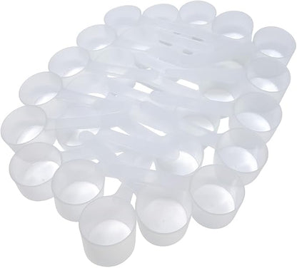 8 Teaspoon (39 mL | 1.32 Oz.) Long Handle Plastic Measuring Scoop for Coffee, Protein Powder, Pet Food, Spices, Grains, Dry Goods – Food-Grade BPA-Free (Pack of 100)