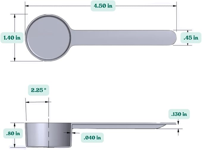 18 mL (18 CC) Long Handle Plastic Measuring Spoon for Coffee, Protein Powder, Pet Food, Spices, Grains, Dry Goods – Food-Grade BPA-Free (Pack of 1)