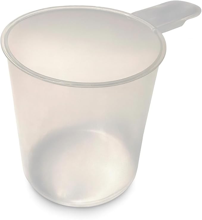 3/4 Cup (6 Oz. | 175 mL) Short Handle Scoop for Coffee, Protein Powder, Pet Food, Spices, Grains and Dry Goods – Plastic Food-Grade, BPA-Free Measuring Cup (Pack of 100)