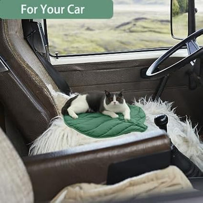 30 X 20 Inch Leaf Shaped Cotton Cat Bed Pad, Warming Cat Mat, Pet Warming Pad for Cats, Warmer Mat for Feral and Indoor Cats, 2025 Enlarged and Thickened Leaf Beds