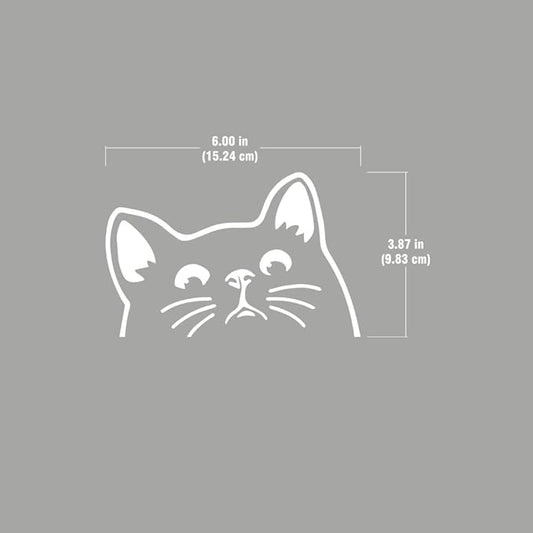WIRESTER 6 inch Clear Vinyl Decal Sticker Decoration for Car Window (Or Any Flat Surface) - Black Bombay Kitten Cat