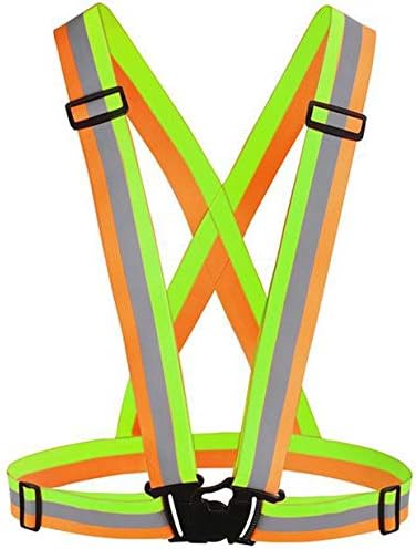 Reflective Vest Running Gear 2Pack, High Visibility Adjustable Safety Ves for Night Cycling,Hiking, Jogging,Dog Walking