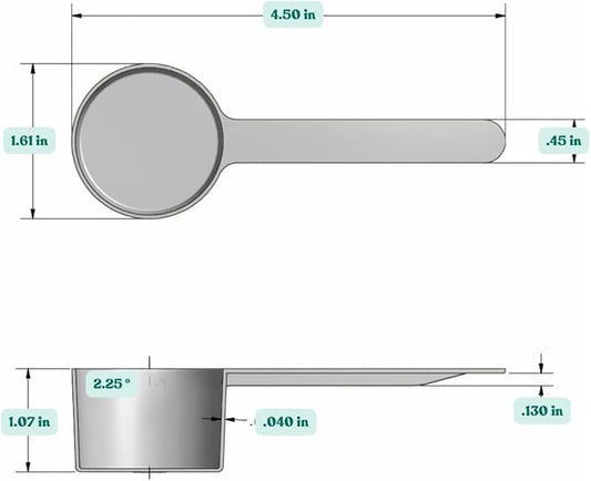 2 Tablespoon (1 Oz. | 6 Teaspoon | 29.6 mL) Long Handle Plastic Measuring Spoon for Coffee, Protein Powder, Spices, Grains, Dry Goods – Food-Grade BPA-Free (Pack of 25)
