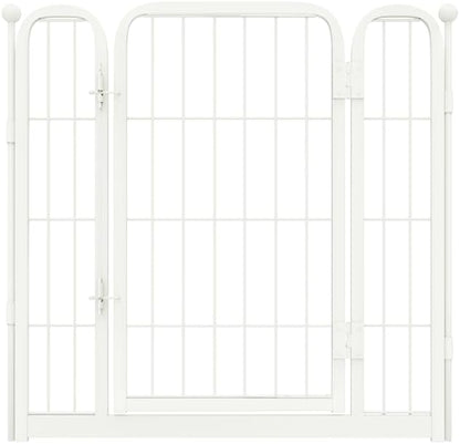 FXW Homeplus Unleashed Dog Playpen Designed for Indoor Use, 1 Add-on Gate, 24" Height for Puppy and Small Dogs, White│Patented