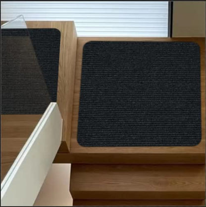 Stair Treads for Wooden Steps, Non-Slip Stair Runner Indoor Outdoor Stair Tread Mats Covers Pads, 31" x 31"Matching Staircase Step Runner for Elders, Kids and Dogs (31" X 31", Black)