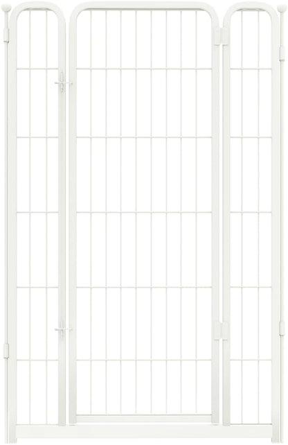 FXW Homeplus Unleashed Dog Playpen Designed for Indoor Use, 1 Add-on Gate, 45" Height for Large Dogs, White│Patented