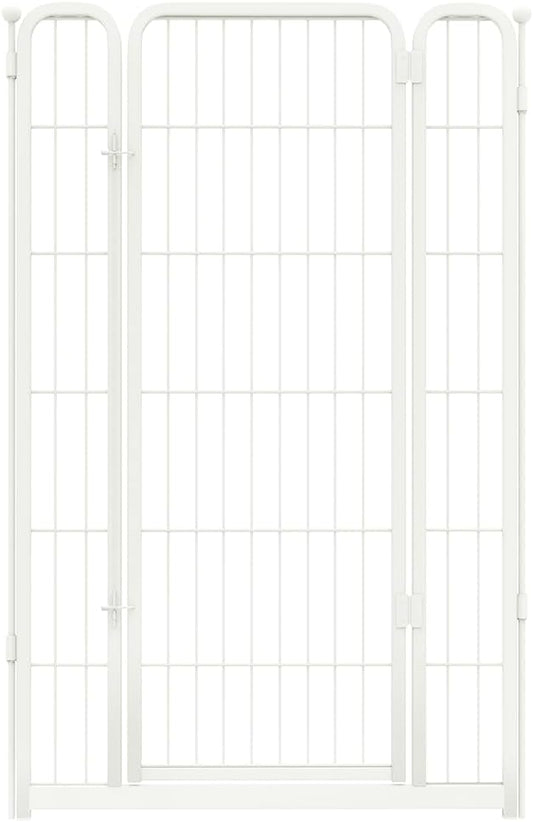 FXW Homeplus Unleashed Dog Playpen Designed for Indoor Use, 1 Add-on Gate, 45" Height for Large Dogs, White│Patented