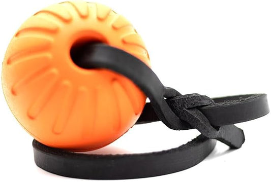 Leerburg Foam Ball with Latigo Leather Strap