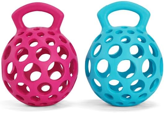 Leaps & Bounds Cage Ball with Handle Dog Toy, Medium
