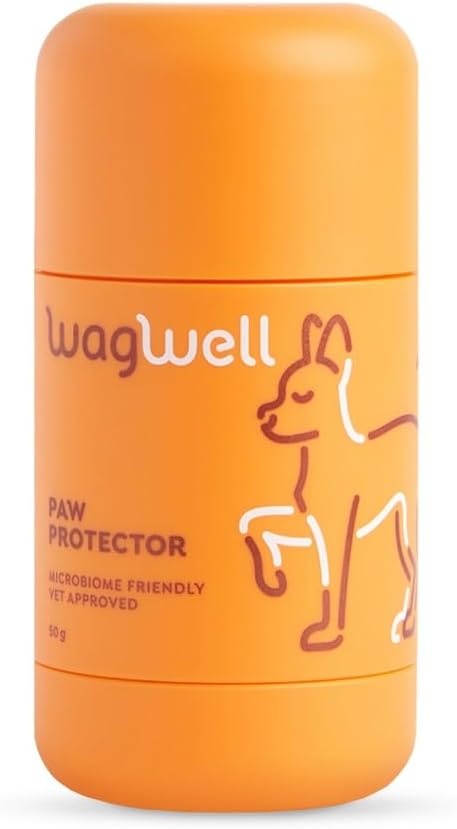 WagWell Paw Protector Dog Paw Balm | Lick-Safe, Vet-Approved Paw & Nose Balm | Microbiome-Friendly, Dermatologist Tested | Hot Pavement & Cold Weather Protection | To Hydrate, Condition & Protect Paws