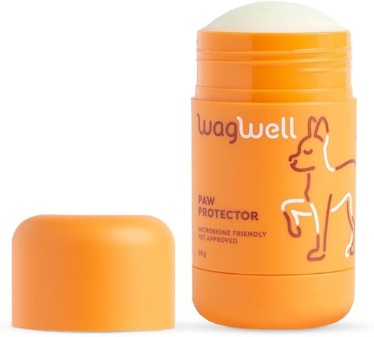 WagWell Paw Protector Dog Paw Balm | Lick-Safe, Vet-Approved Paw & Nose Balm | Microbiome-Friendly, Dermatologist Tested | Hot Pavement & Cold Weather Protection | To Hydrate, Condition & Protect Paws