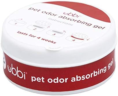 Ubbi Pet Odor Absorbing Eliminator Gel, Smell Removing Solid Lavender Scent Air Freshener, 12 Week Supply