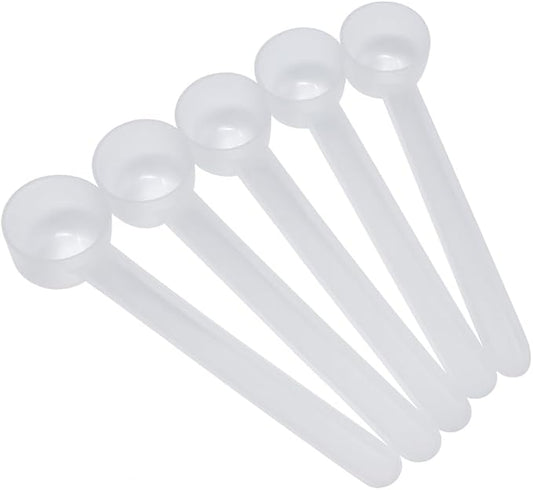 2 Teaspoon (2/3 Tablespoon | 10 mL) Long Handle Rounded Scoop for Coffee, Protein Powder, Pet Food, Spices, Grains, Dry Goods – Food-Grade BPA-Free (Pack of 5)