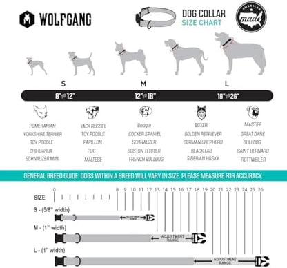 Wolfgang Heavy Duty, Adjustable Dog Collar with Quick Release Nylon Buckle for Walking & Training, BrookTrout Print, Small