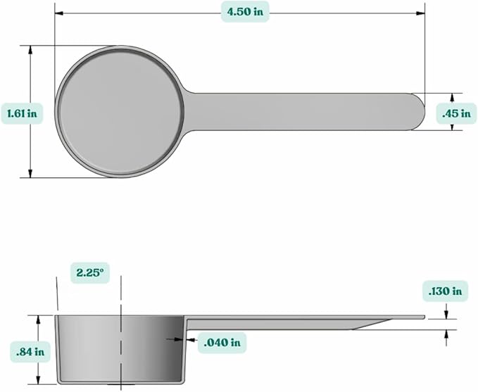 1.5 Tablespoon (23 mL) Long Handle Plastic Measuring Spoon for Coffee, Protein Powder, Pet Food, Spices, Grains, Dry Goods – Food-Grade BPA-Free (Pack of 25)