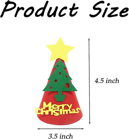 5 Pcs Christmas Dog Hats Cute Cats Party Hats Pet Set Dogs Santa Hats Puppies Kittens Grooming Accessories Costumes. (Small Christmas B)