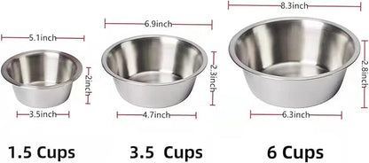 FOYO Stainless Steel Pet Bowls Set - Dog Dishes for Small/Medium Dogs, 29 OZ Food and Water Bowls, Set of 2
