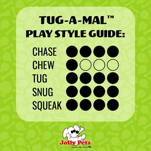 Jolly Pets Jolly Tug-a-Mal Monkey Tug/Squeak Toy, Medium